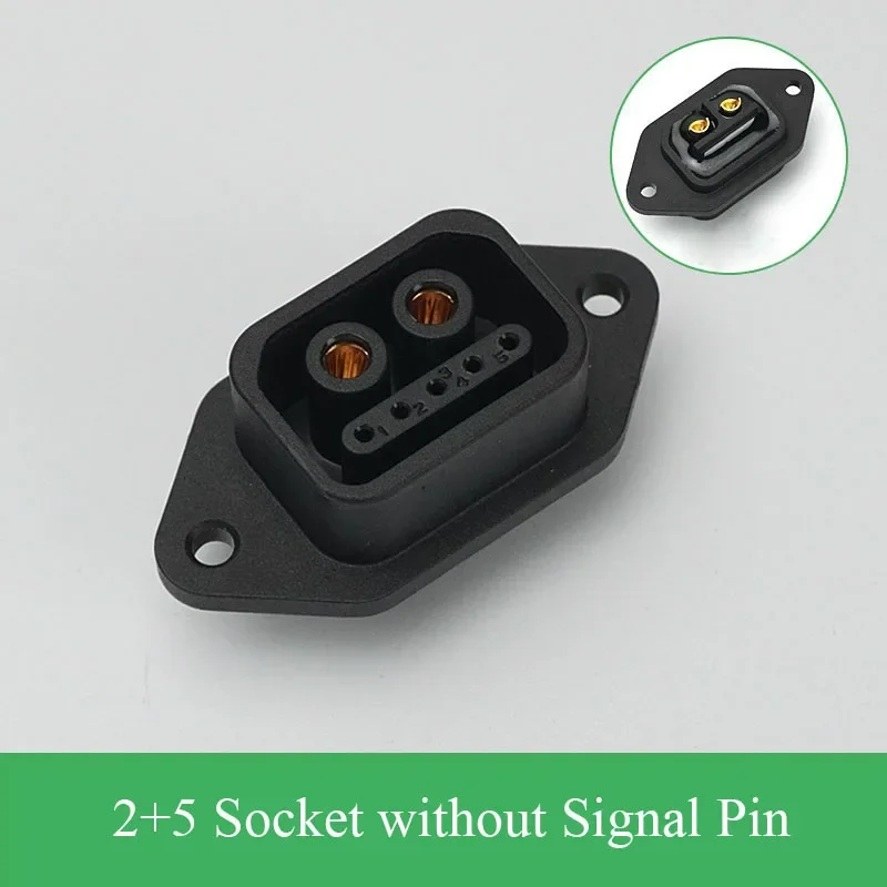 2 + 4/2 + 6 Lithium-Batterie Ladung Steckdose Elektrische Fahrzeug Hohe Strom Entladen Hafen Adapter Stift Ladung Stecker: Silber