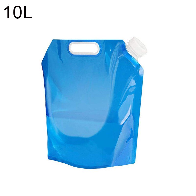 5l sammenklappelig nødopbevaringsbeholder bærepose bærbar sammenklappelig drikkevandspose lille mundhåndtag vandpose: 10l