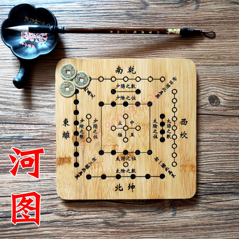 Zhouyi Qimen dunjia jiugongpan, Luoshu, Hetu Eight Diagrams bamen, nan Bamboo wood, hexagram, Yixue tools: style B
