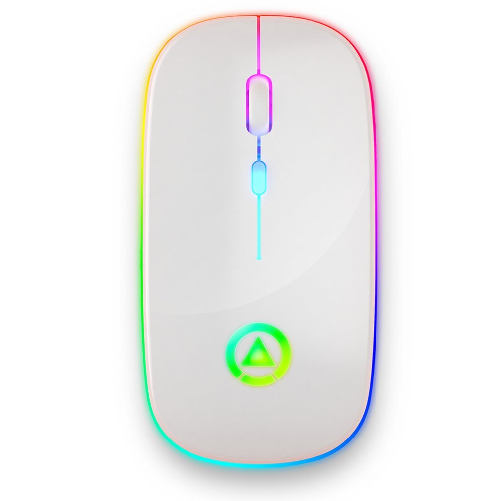 Silver Eagle A2 wireless mouse silent mute rechargeable computer accessories office: white