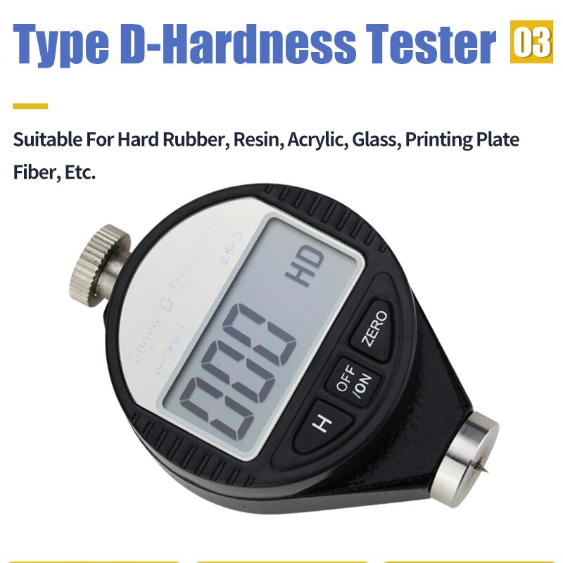 HA/HC/HD Hardness Tester Tire Plastic Rubber Test Tool Digital Shore Durometer LCD Display 0-100HATester Meter paragraph