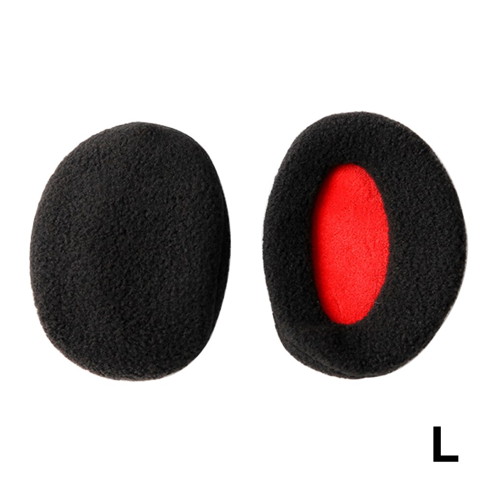 2 pièces hommes femmes Polyester hiver Portable doux bande moins cache-oreilles quotidien antidérapant coupe-vent solide deux pièces chauffantes: Black L