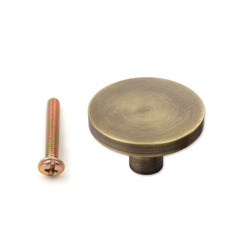 1pc 25/28/33mm Brass Door Knob Cabinet Dresser Drawer Cupboard Wardrobe Pull Handle