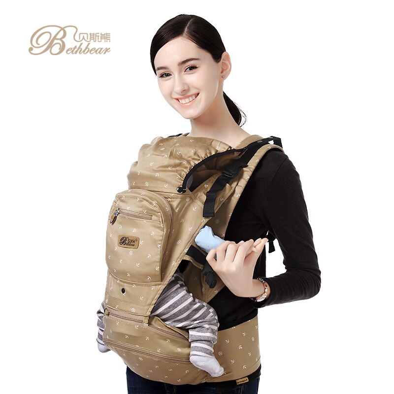 Beth Bear-porte-bébé en coton | 360, siège Hipseat à capuche, kangourou, Portabebes, écharpe ergonomique, pour enfants en bas âge