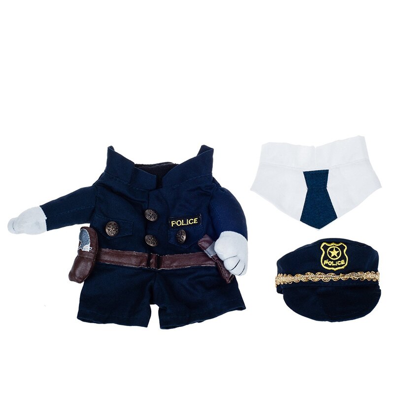 Funny Cat Outfits Pet Costumes Cats Suit Spring and Summer Puppy Dog Clothes Police Best Selling: L