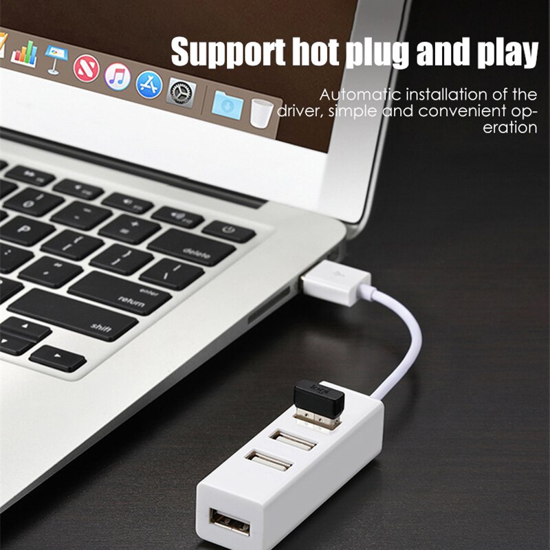4 Port USB 2.0 Hub Adapter Mini USB Switch For PC Laptop Windows Surface Multi USB Splitter For Dell Macbook Air Pro Accessories
