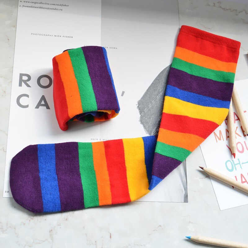 Colourful Baby World Kids Girls Cotton Rich Rainbow Striped Knee Socks (3-5 Years, Pink), Pink, 3 Years : Buy Online At Best Price In KSA - Souq Is Now
