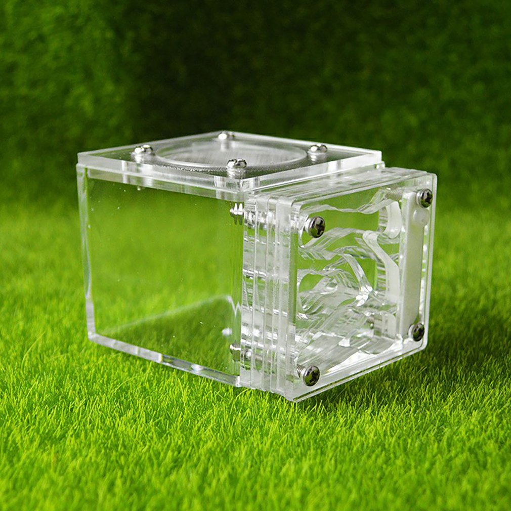 Transparent Cube Acrylic Ant Nest 3D Tunnels Ventilation Holes Sturdy Durable Anthill Farm Nest Villa House Pets Ants Supplies: transparent