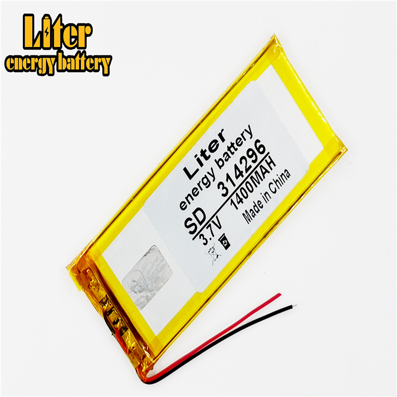 3.7v lithium-batterien für pdas, 314296 304296 034296 1400 mah pda-batterie
