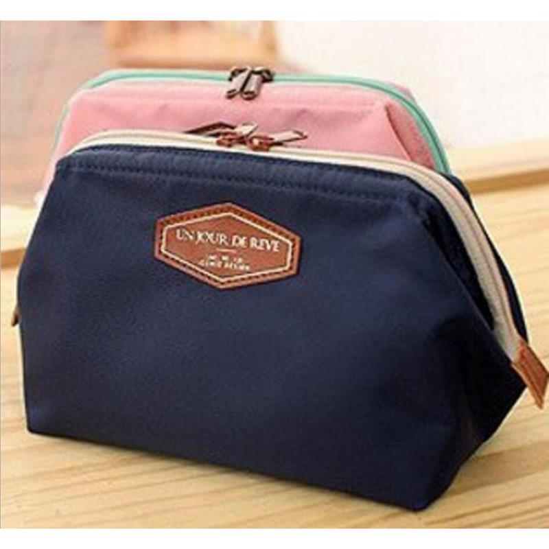 Frauen machen-hoch Kosmetische Tasche Schönheit Organizer Toilettenartikel Lagerung Taschen Reise Handtasche Waschen Beutel Chlutch: dunkel Blau