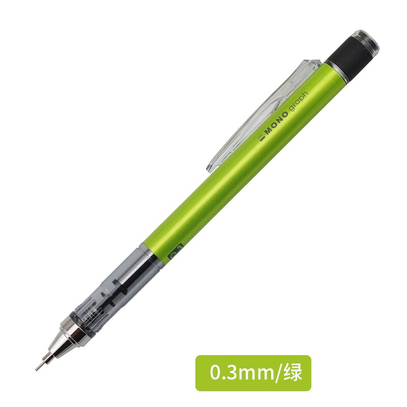 Tombow Mono Graph Mechanical Pencil 0.3mm 0.5mm Drawing Pencils Japanese Stationery DPA-131 DPA-132: 0.3mm green