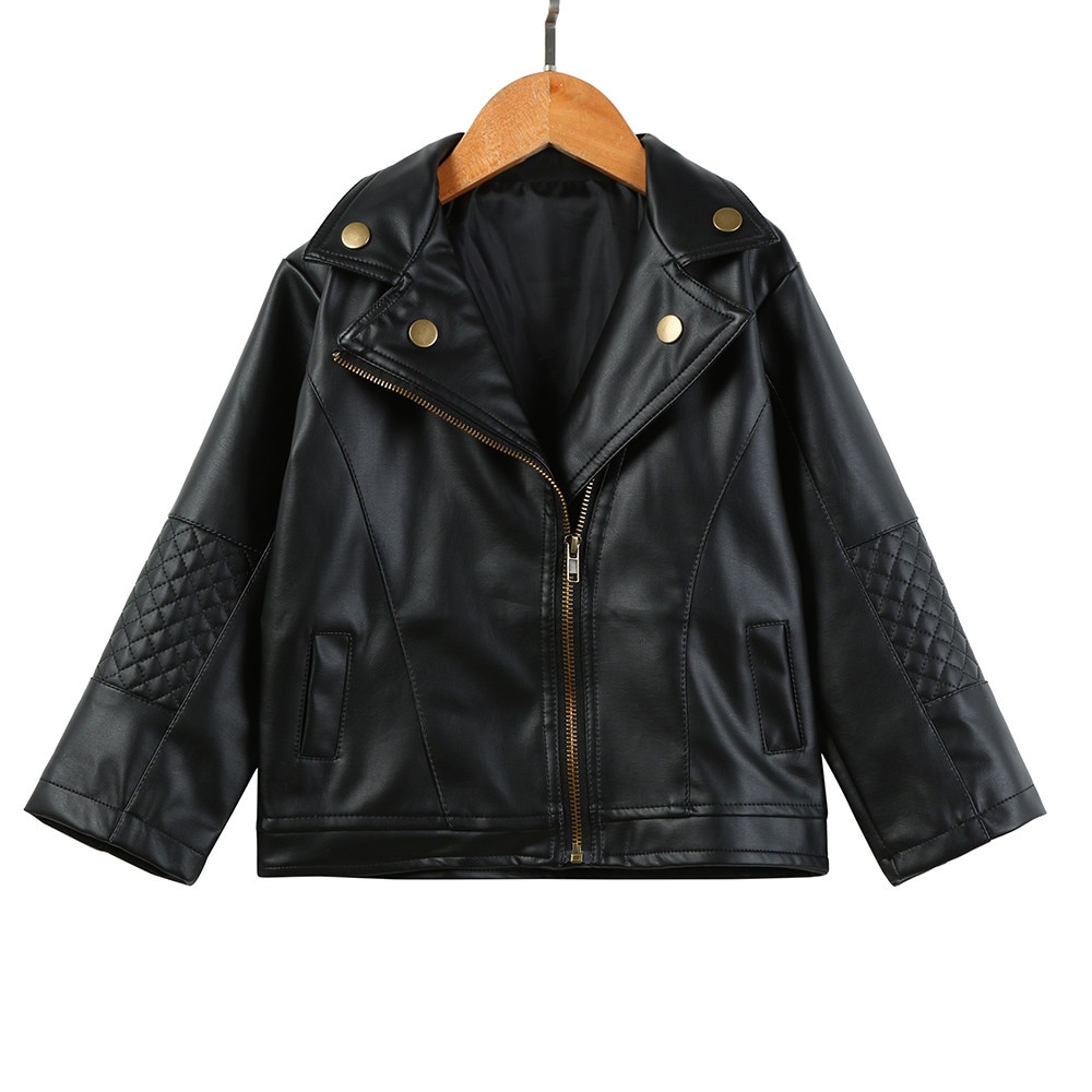Herfst Winter Meisje Jongen Kids Baby Uitloper Leather Coat Korte Kleding Jaqueta De Couro Casaco Infantil Jaqueta Roupas Infantis