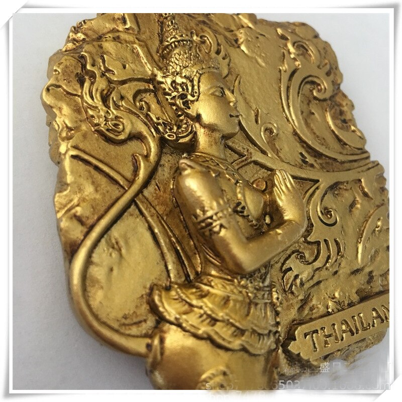 Mundo de recuerdo de imán de nevera Tailandia turística de oro Buda Phuket magnético Refrigerador imanes etiqueta de la decoración del hogar