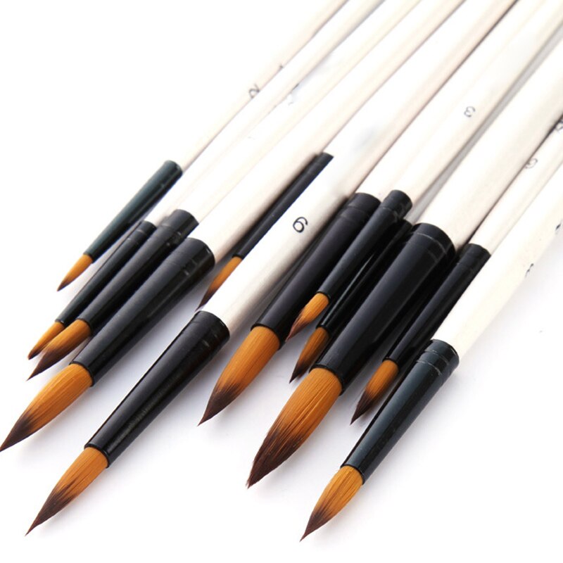 12pcs Artist Paint Brushes Set Acrylic Oil Watercolour Painting Craft Art Kit C44