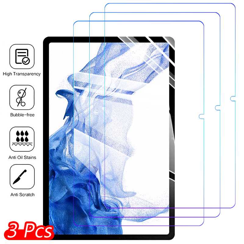 3Pcs HD Tempered Glass For Samsung Galaxy Tab S8 Plus 5G Ultra Screen Protector Film