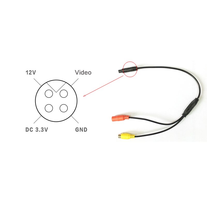 Anshilong Auto Video Dc Kabel RCA-4PIN Voor Parkeerplaats Achteruitkijk Achteruitrijcamera Connect Car Monitor Dvd Trigger Kabel