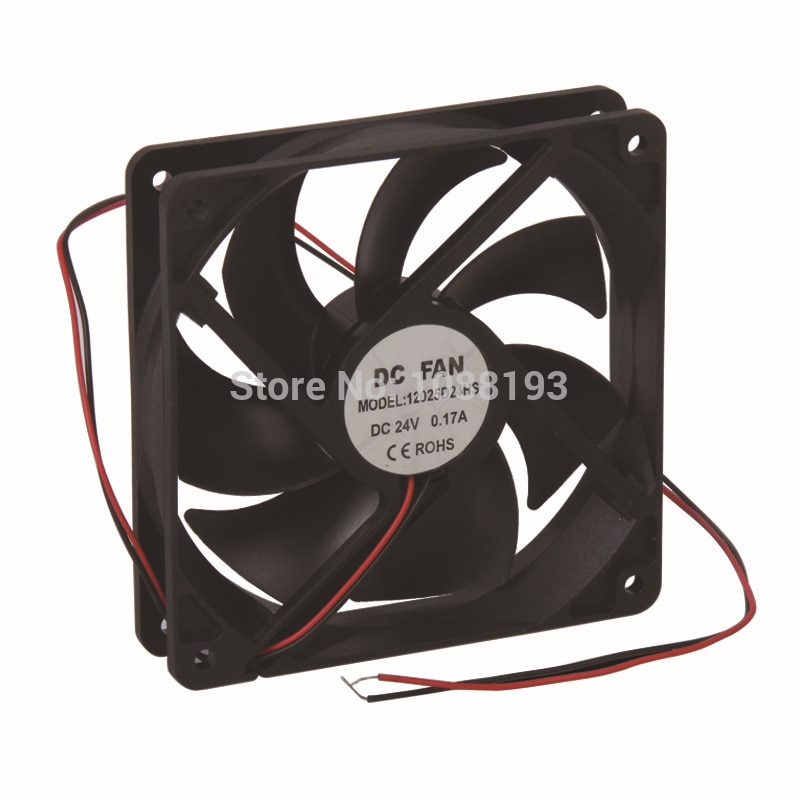 Ventilateurs de refroidissement Axial 120x120x25mm/0.17A 24V cc | Roulement à manchon de ventilateur industriel CE RoHs (12025D24HS)