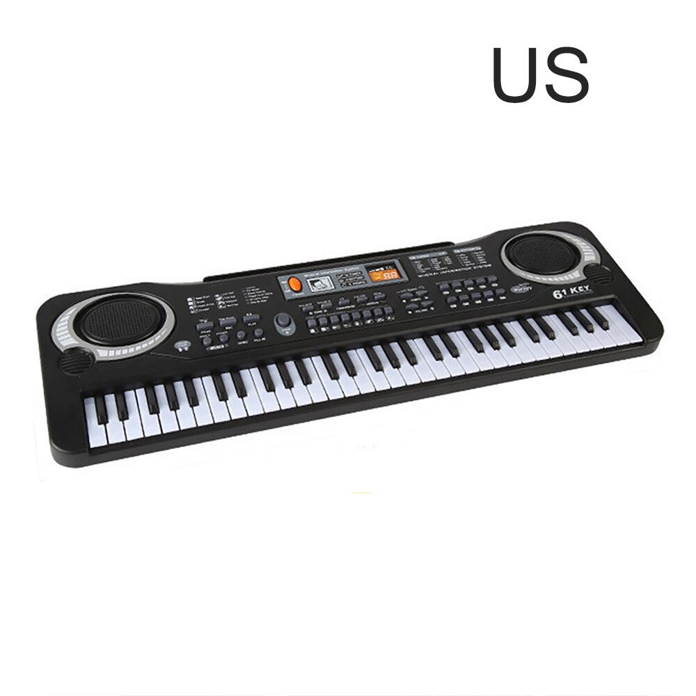 61-- nøgles digitalt elektrisk keyboard bærbart klaver multifunktionelt keyboard med mikrofonmusiktastatur til børnebørn: Os