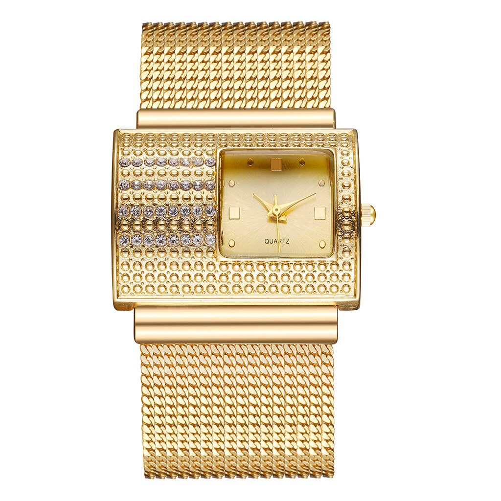 Mode Eenvoudige Vierkante Vrouwen Horloge Diamond Europese Amerikaanse Dames Armband Horloge Unieke Persoonlijkheid Alloy Chain Quartz Horloge