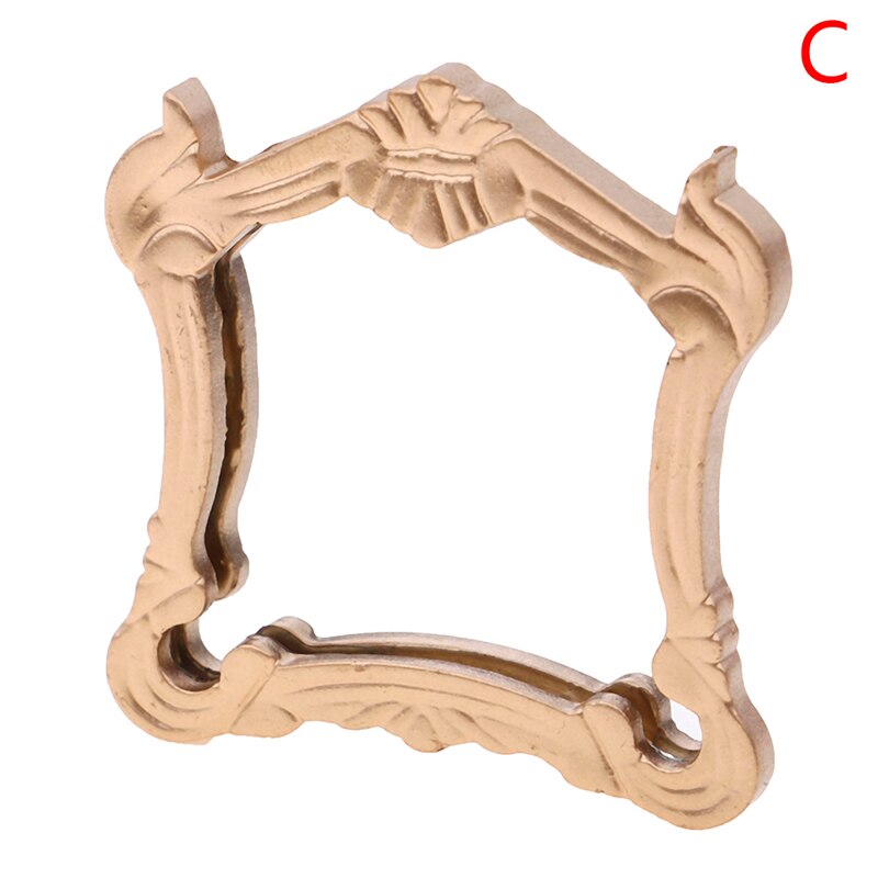 Metal Practical Bathroom House Miniature Vintage Glod Sliver Rose Gold Vanity Mini Mirror 1/12 Scale Dolls Furniture Toy: 9