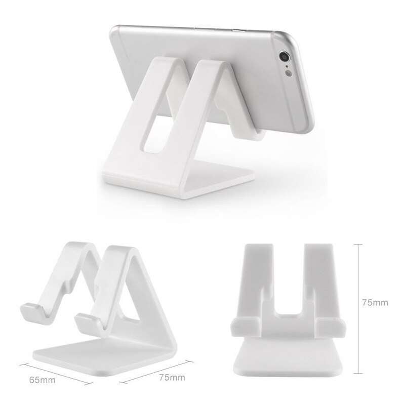 Desk Cell Phone Holder Triangle Mobile Tablet Stand Universal Black Plastic Desktop Support Telephone for xiaomi iphone ipad