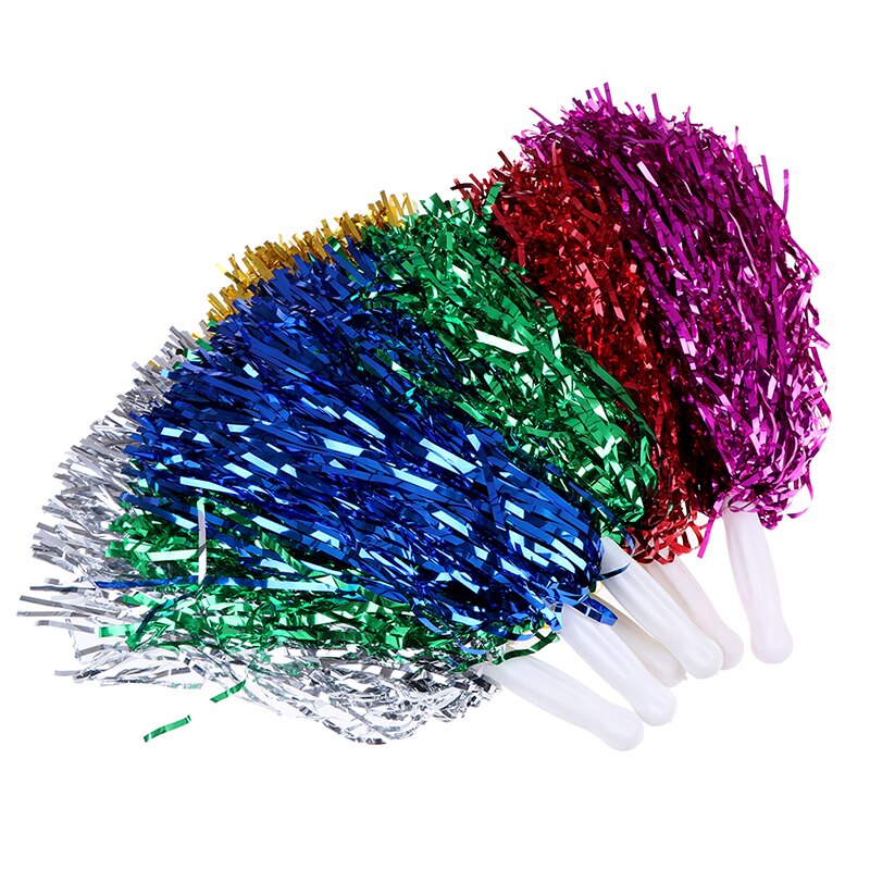 1pc 20cm Cheer Dance Sports Competition Cheerleading Pom Poms Flower Ball For For Football Basketball Match Pompon Children Use