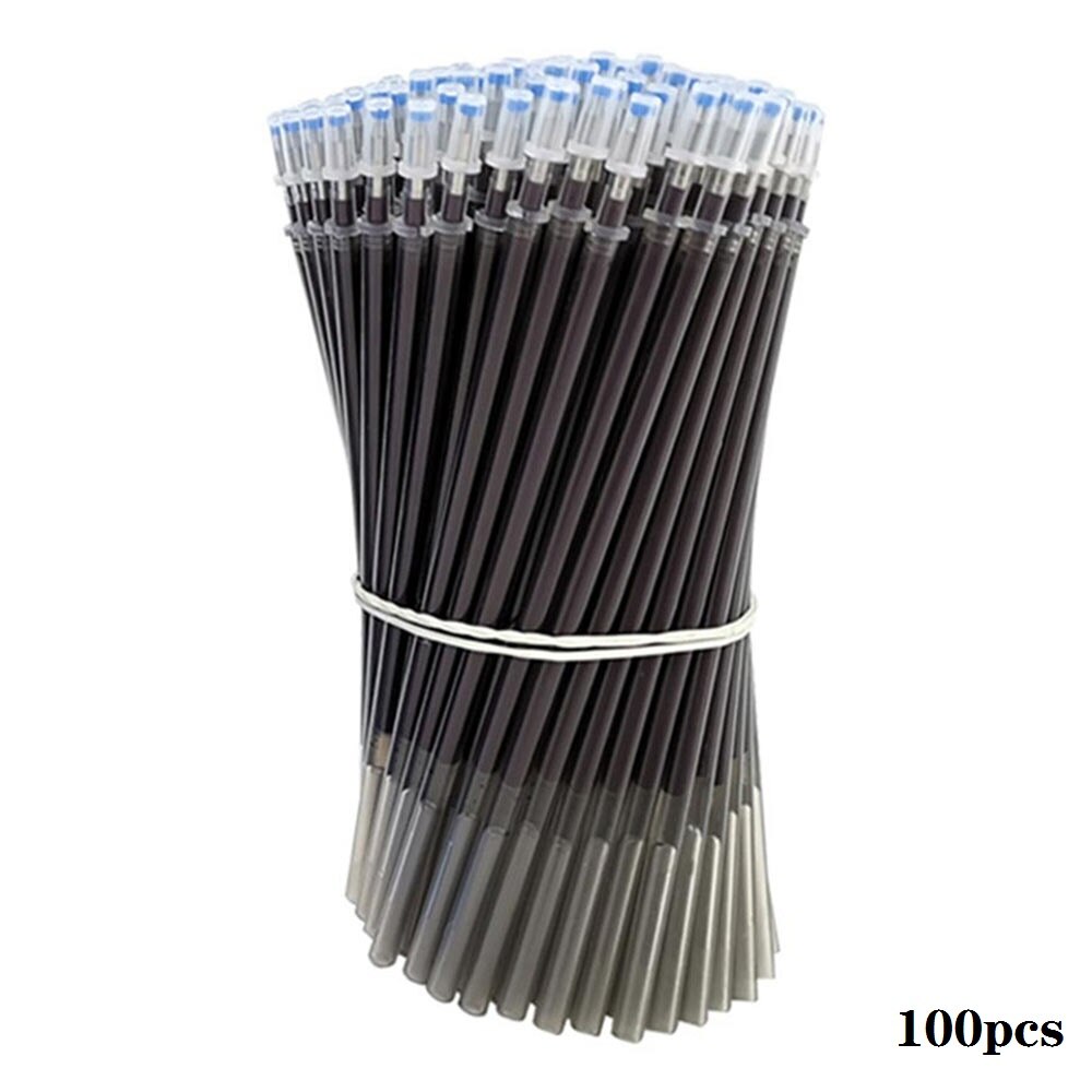 100 stk./pakning varmeindpakning fade-out stofmarkører kuglepen refills høj temperatur forsvindende markører læder beklædningsgenstand bindestreg klipning: Sort 1