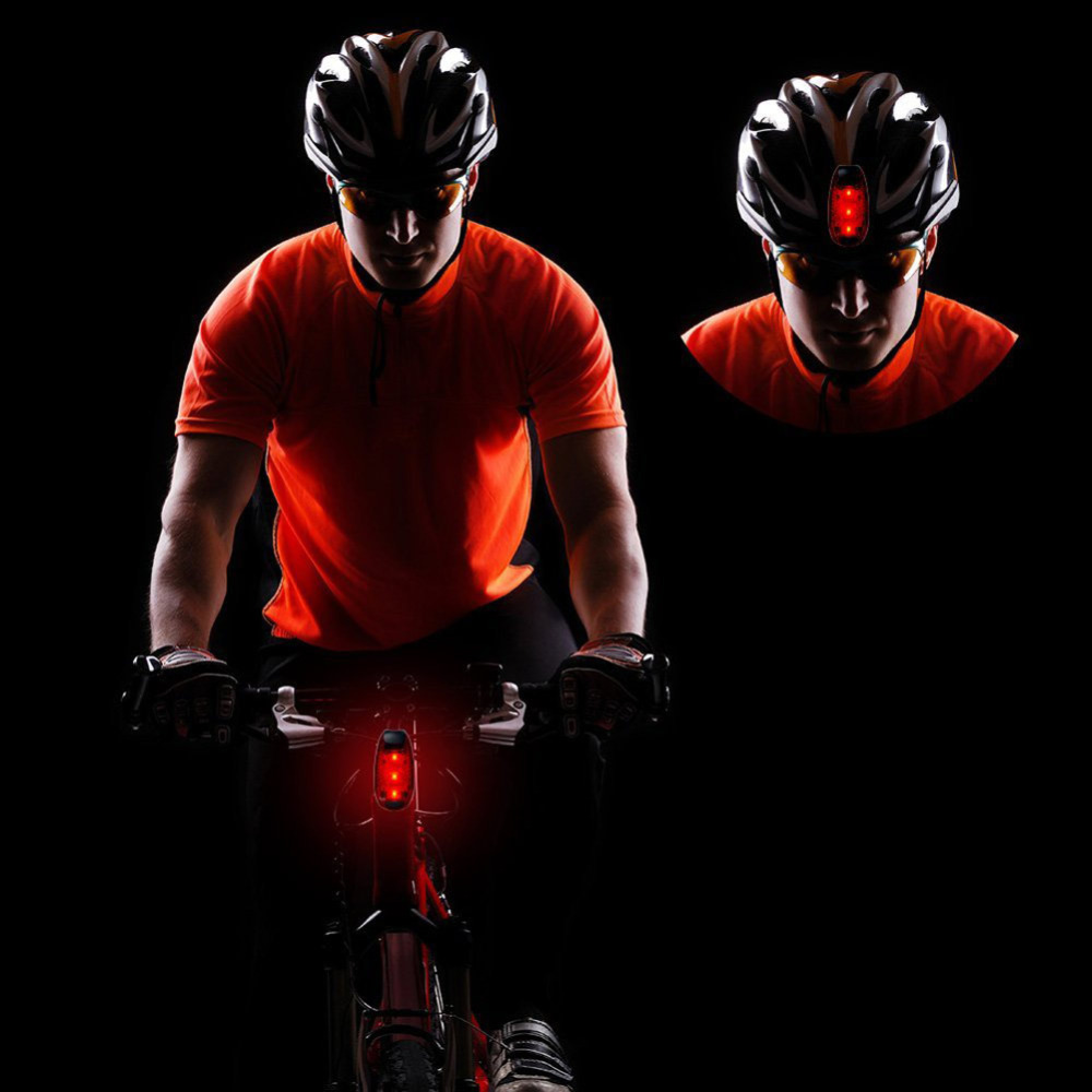 3/5 LED Waterdichte Fiets Fiets Voor Achter Staart Helm Rood Flash Lichten Veiligheidswaarschuwing Lamp Running Veiligheid Voorzichtigheid Licht