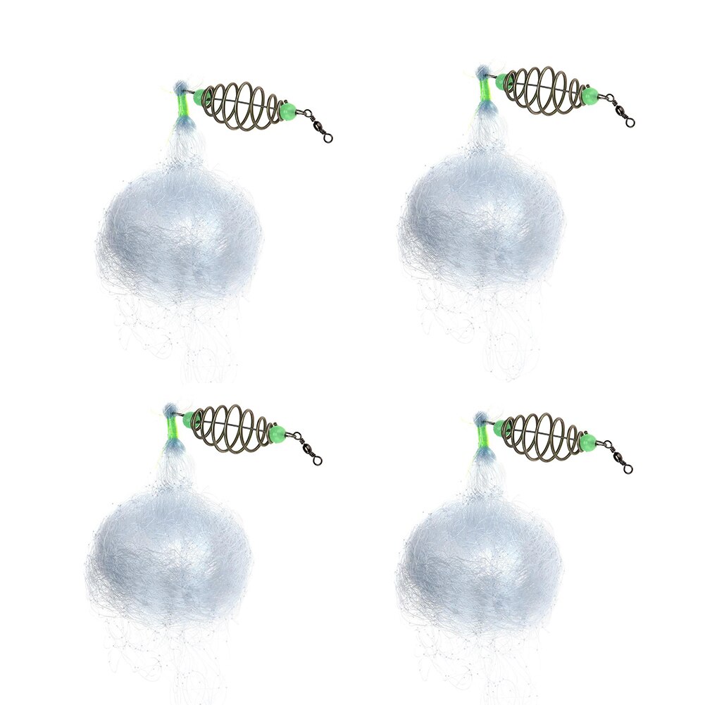 Fishing Net Trap Mesh Luminous Netting Fishnet Tackle Copper Spring Shoal Cast Gill Nets For Fishing Traps: 4pcs