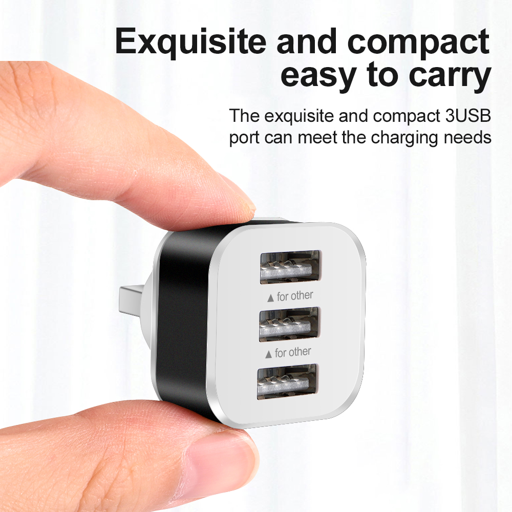 Extension USB 3 ports USB2.0 HUB, Charge rapide, séparateur USB, Interface Multiple, extension USB pour voiture, téléphone, tablette, adaptateur de chargeur pour ordinateur portable
