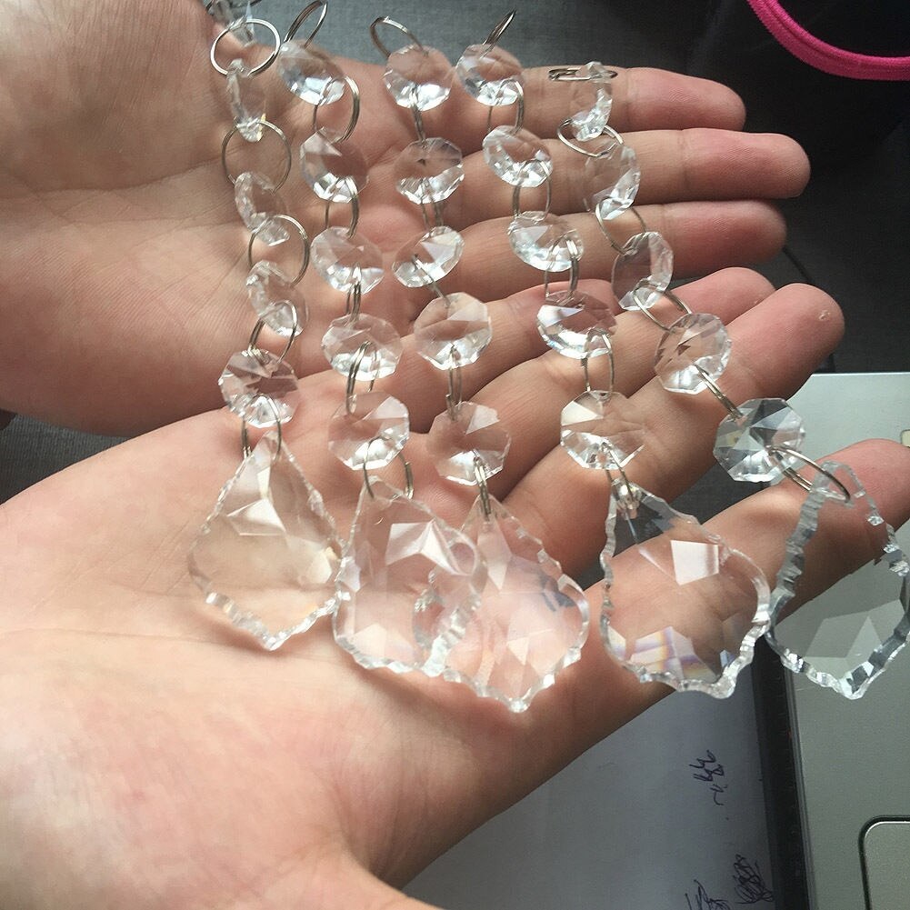 5 stk lang lysekrone glas krystal lampe prisme vedhæng 16cm/6 tommer solcatcher indretning håndlavet