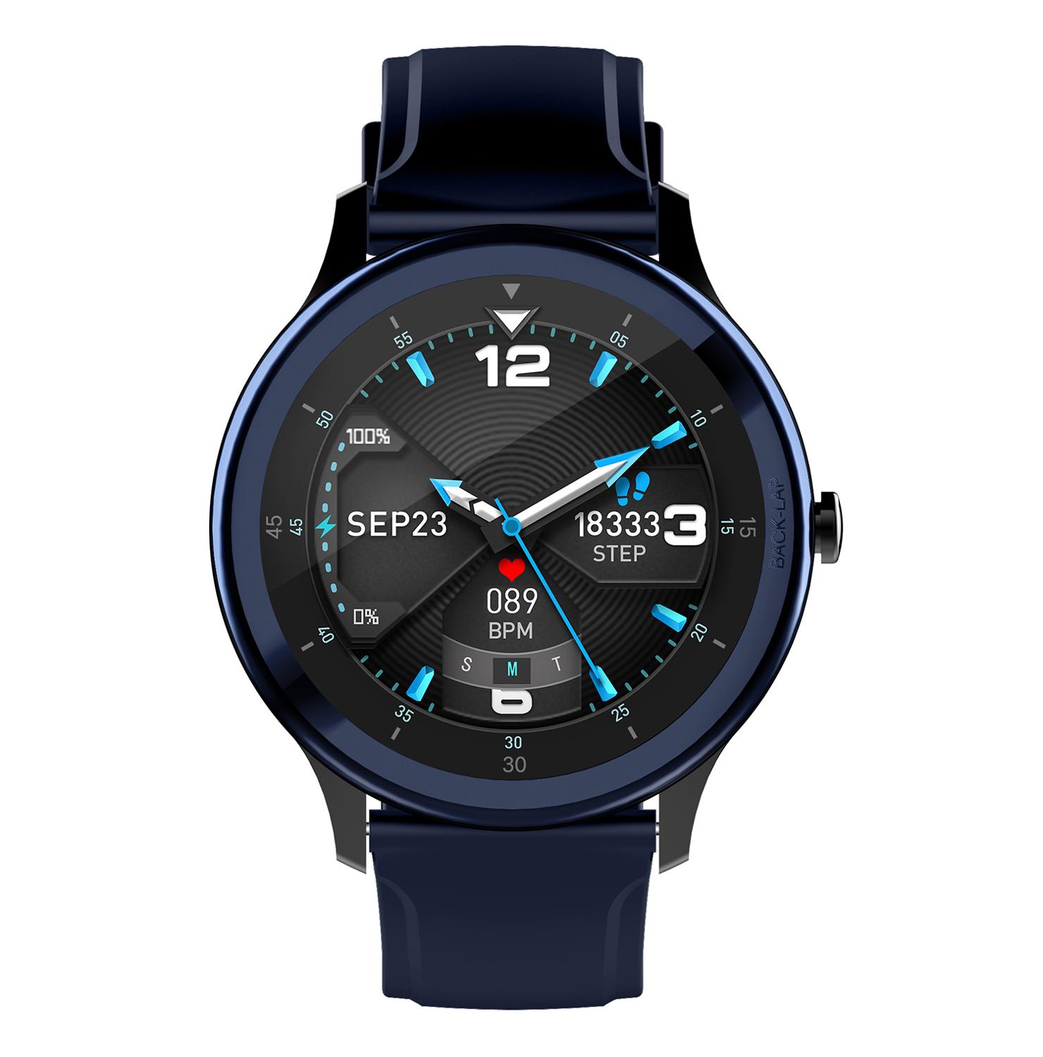 Smart sports watch, pulse meter, stopwatch, calorie, sleep monitor, wristwatch smart activity waterproof IP67: Blue