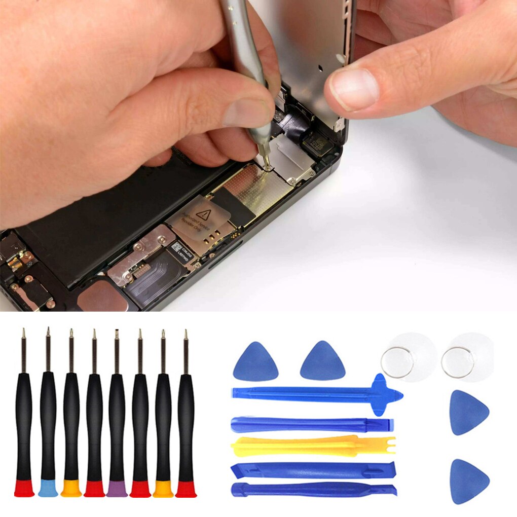 Kit d'outils de réparation de téléphone portable, kit d'outils de réparation de téléphone portable, ouverture de l'écran du Smartphone, démontage du boîtier, tournevis, 22 pièces/ensemble