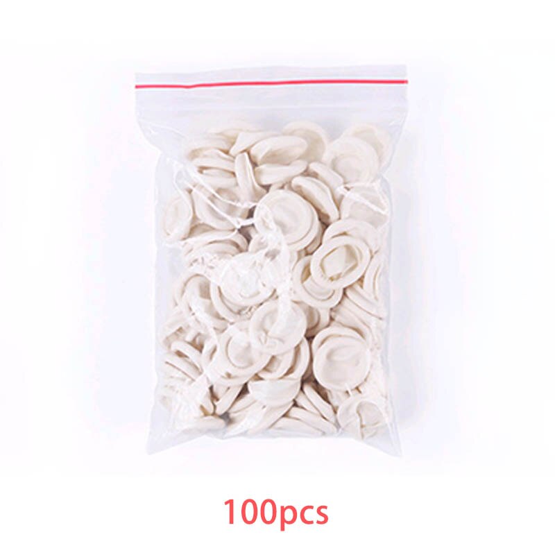 100pcs Finger Cots Nature Latex Portable Multifunction Disposable Fingertip Protective Rubber Gloves Non-toxic