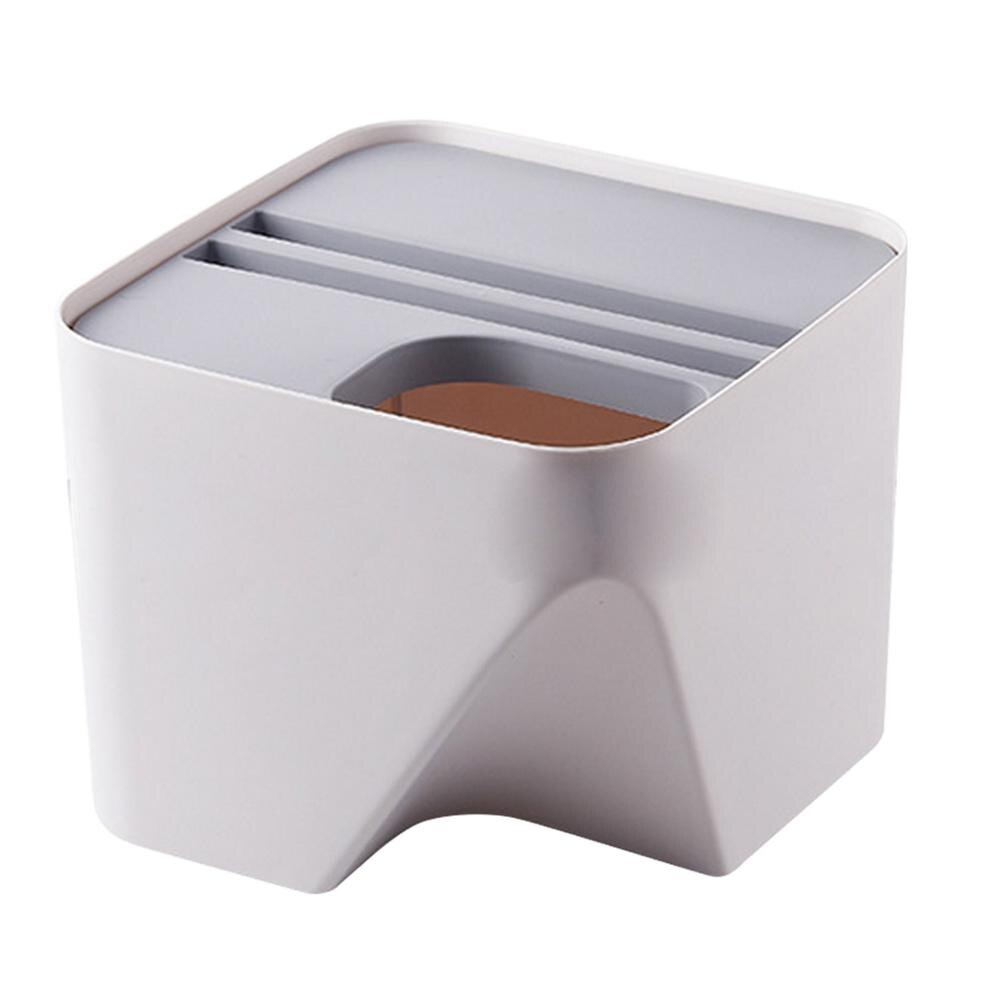 1pc Garbage Can Stacked Sorting Trash Bin Household Dry & Wet Separation Recycling Trashcan Waste Bin Kitchen Office Rubbish Bin: Grey Size S
