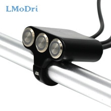 LMoDri Motorcycle Switch 22mm Handlebar Switches Headlight Hazard Brake Fog Light ON-OFF Aluminum With Indicator Modified DIY