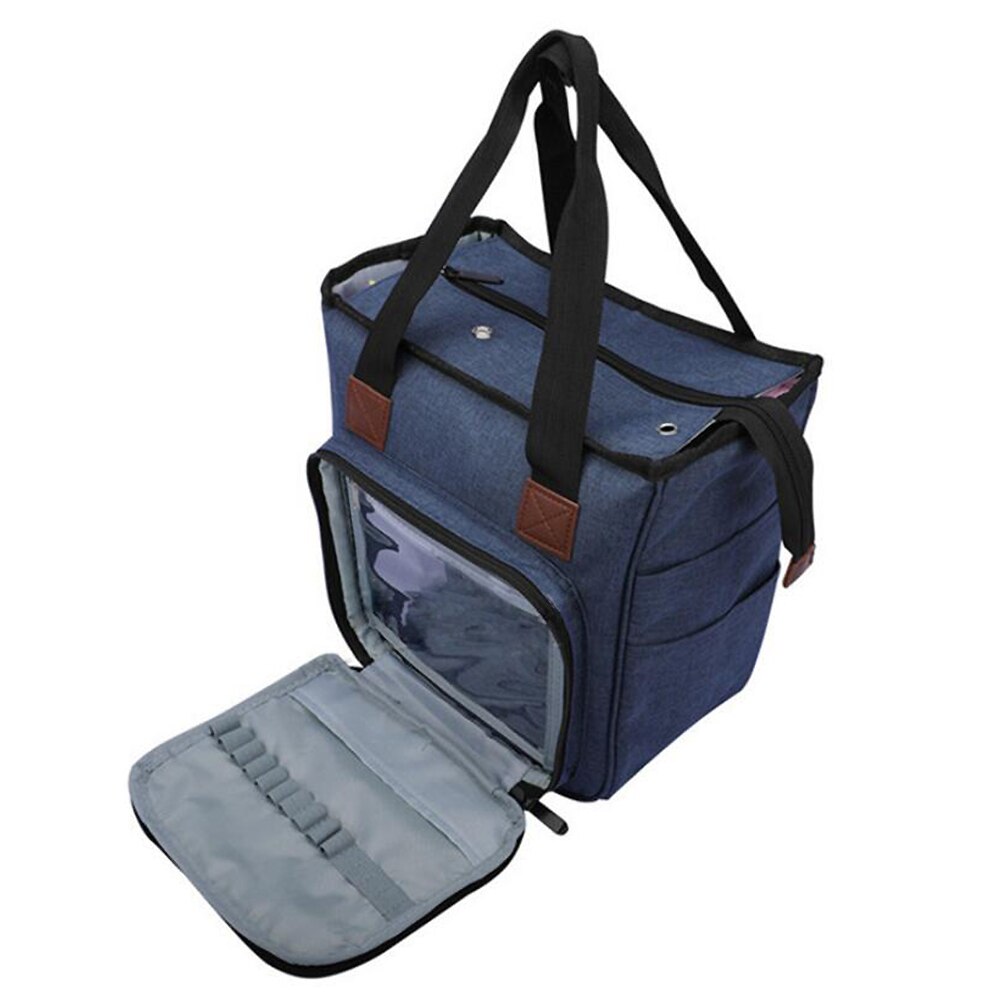 Grote garenopslag, haaktas, breitas, garenorganizer voor alle haak- en breiaccessoires, garenopslag, breitas 3: Blauw