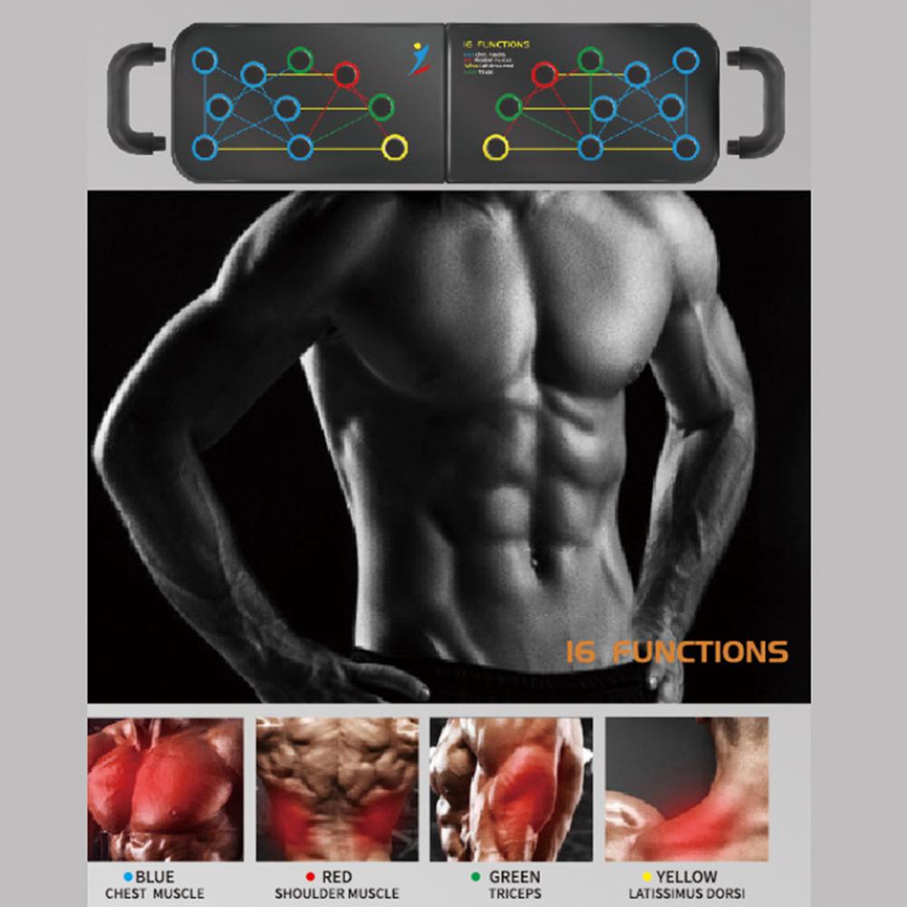 16-in-1 Push-Up Board Handle Foldable Promote Exercise Push Up Board For Muscle Training Workout Fitness Equipment