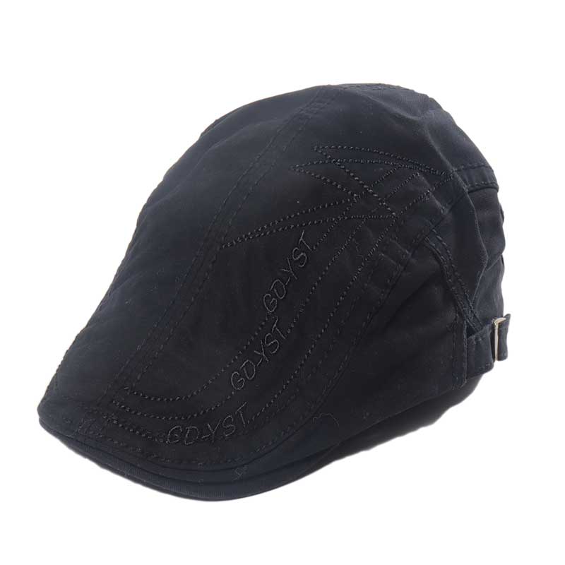 Boina Verde del Ejército Coreano para hombre y mujer, gorro bordado para ocio al aire libre, sombrilla, sombrero delantero, Joker: Negro