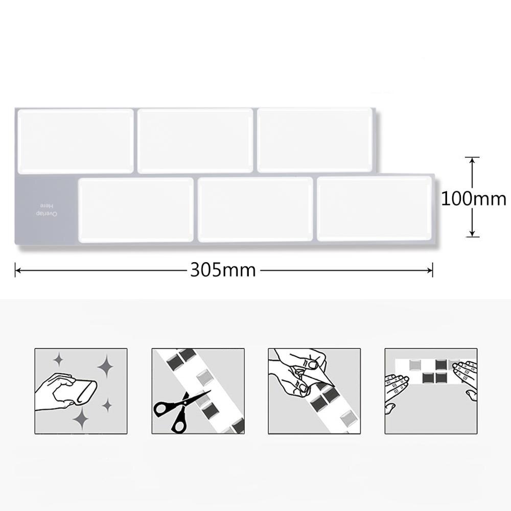 Self Adhsive Waterproof Bathroom Decoration Wallpaper 3d Kitchen Subway Wall Tile: BW53-S
