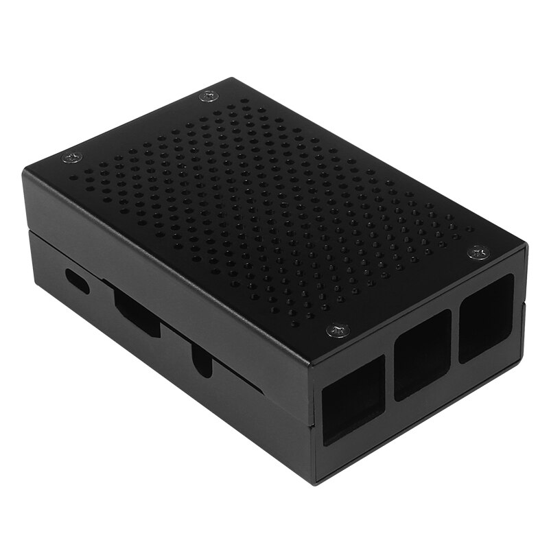 Raspberry Pi 3 Case Aluminium Zilver Groen Zwart Case Metalen Behuizing Rpi 3 Box Compatibel Met Raspberry Pi 3 Model B: Black-1