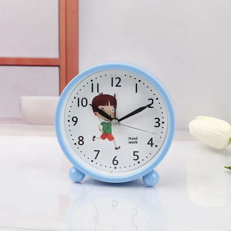 Cutesimple Alarm Clock For Children Early Education Desktop Wake-up Tool Bedroom Study Clock Easy To Read Time Display: black