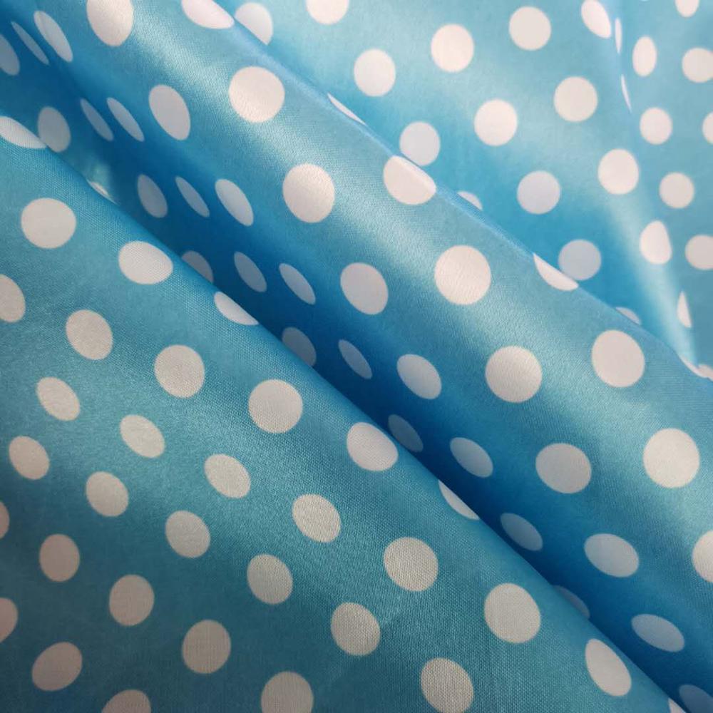 Prik skygge print punkt cap tørklæde satin tørklæde bånd kjole pyjamas stof