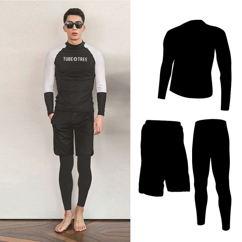 Frauen Ausschlag bewachen Langarm, UV/Sonnenschutz Schwimmen Hemden Gamaschen 4 stücke einstellen Surfen Yoga Jogger aktiv Trainingsanzug Sport