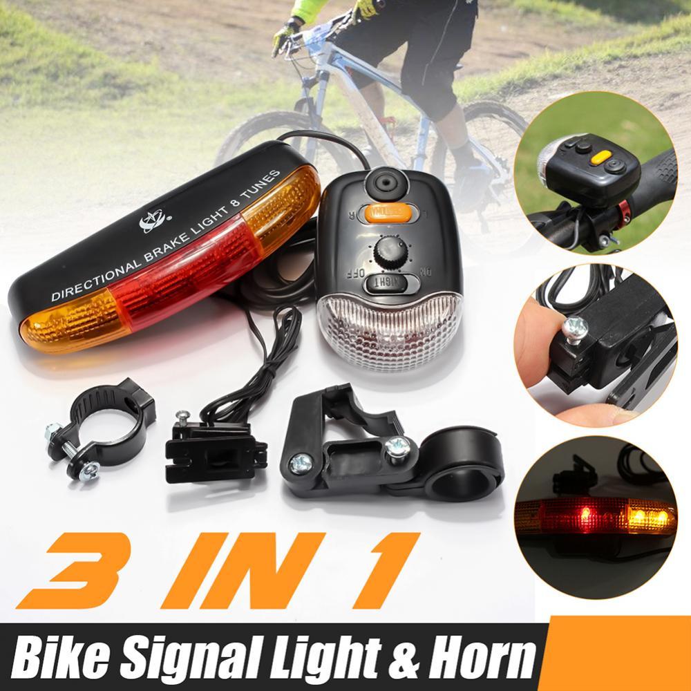 Fahrrad Rücklicht XC-408 Fahrrad Fahrrad 7-LED Sicherheit Warnung Blinker Licht Brems Schwanz Lampe Horn Nacht Radfahren Fahrrad induktion Lampe