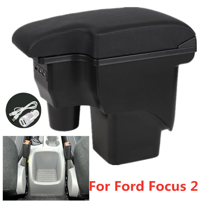 Voor Ford Focus 2 Armsteun Doos Voor Ford Focus 2 Mk2 Auto Armsteun Doos Auto Accessoires Nterior Retrofit Onderdelen Center opbergdoos Usb
