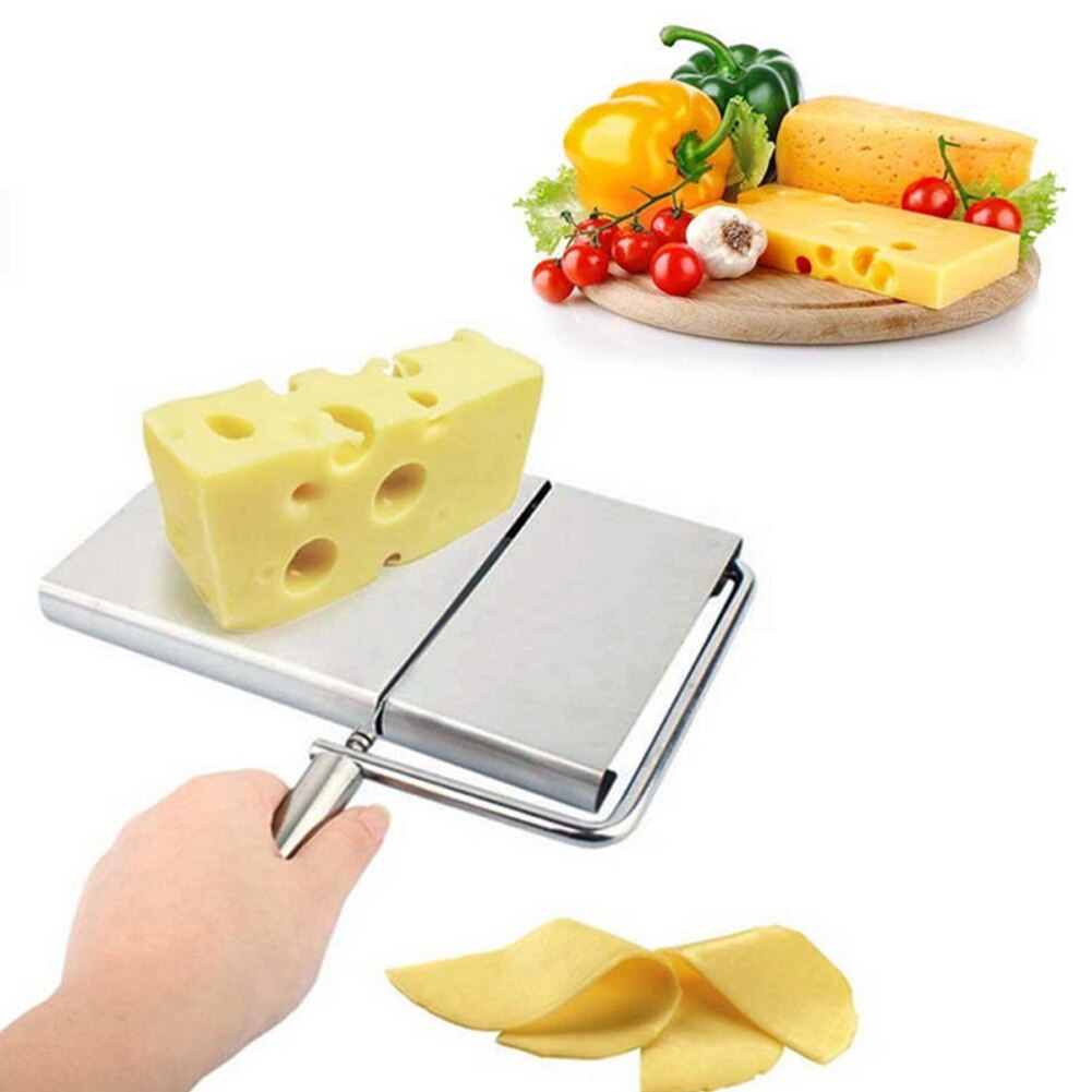 Eco-friendly Handle Butter Kitchen Utensil Easy Clean Cutter Slicer Stainless Steel Cheese Wire