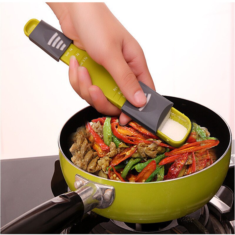 Measure Cup Double End Eight Stalls Adjustable Scale Measuring Spoons Metering Spoon Baking Tool Kitchen Accessories Gadgets