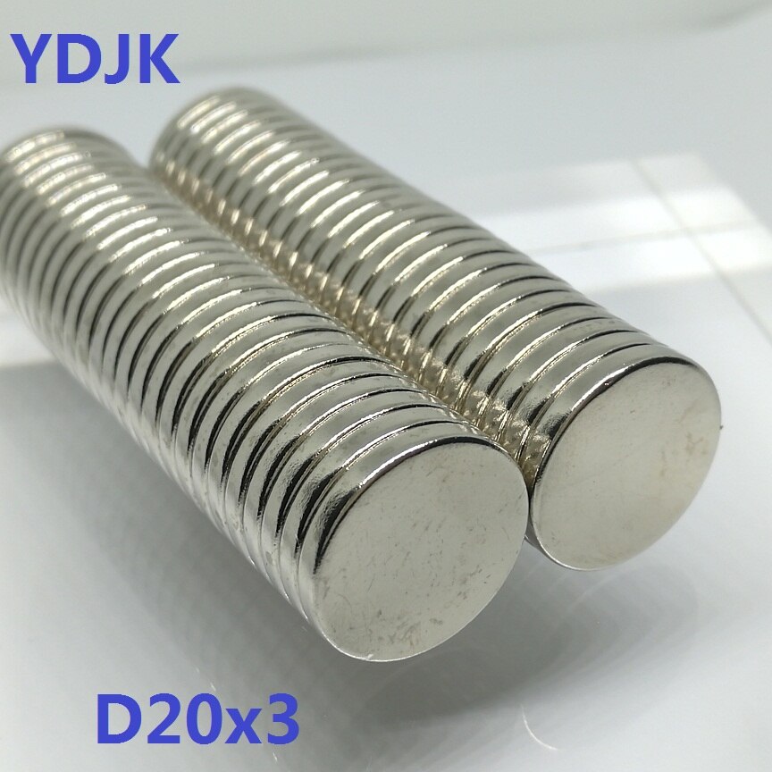 10 20 50 100 stk/parti skivemagnet 20*3 n38 ndfeb magnet 20 x 3 magneter 20 x 3