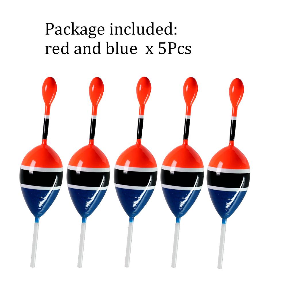 5pcs/lot Slip Float Bobbers 15g 2in Balsa Wood Fishing Slip Float 5 colors Slip Bobber Rigs: 5pcs blue